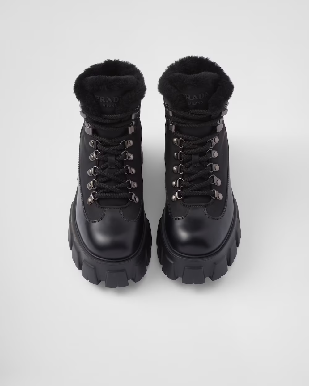 Monolith leather and Re-Nylon booties